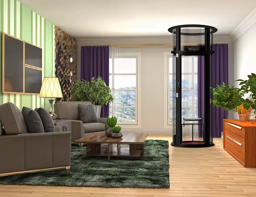 Luxury home lift interior